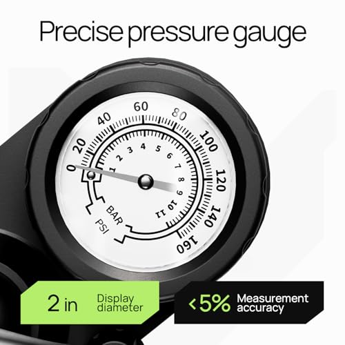 Close up of 2-inch pressure gauge on Panaride pump
