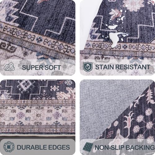 Shinefly 8x10 area rug flat lay