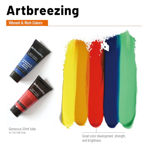 Close up of Artbreezing acrylic paint texture