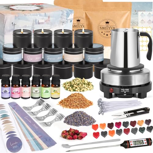 SAEUYVB candle making kit with wax melter