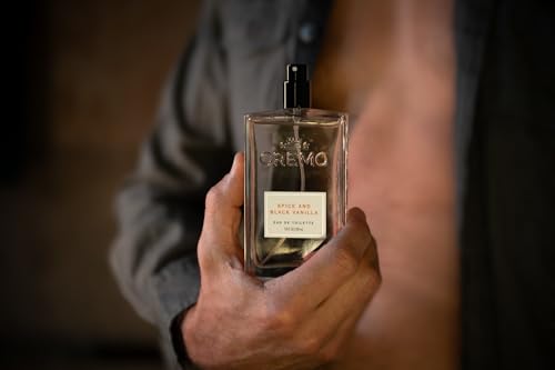Close up of Cremo fragrance bottle