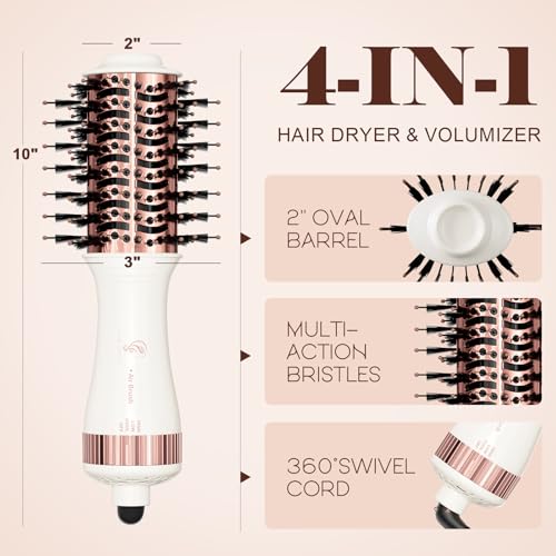 Hair Trends DB004 travel blow dryer brush with swivel cord