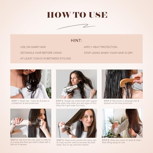 Hair Trends blow dryer brush showcasing the bristles and airflow