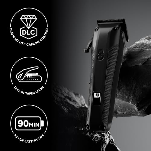 Professional beard trimmer with 10 guide combs