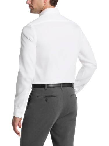 Close up of spread collar on Tommy Hilfiger dress shirt
