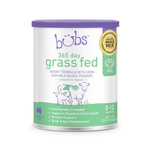 Bubs 365 Day Grass Fed Infant Formula front label