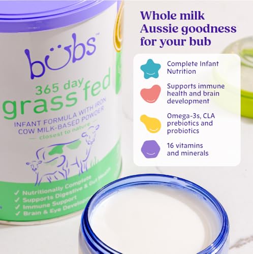Bubs 365 Day Grass Fed Infant Formula packaging