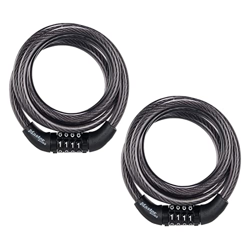 Master Lock cable bike lock two-pack