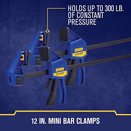 Full set of 8 IRWIN woodworking clamps