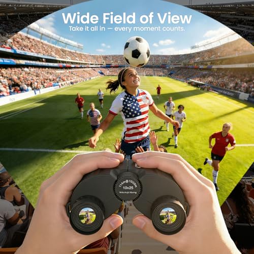 Aurosports 10x25 compact binoculars top view