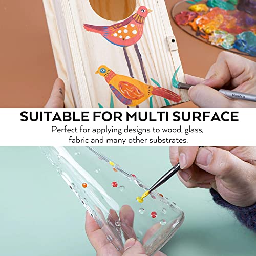 Artist using Nicpro paint for a craft project