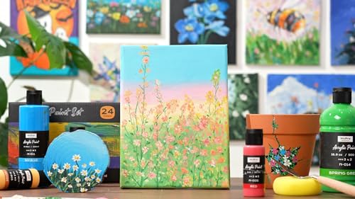 Detailed view of Nicpro acrylic paint texture