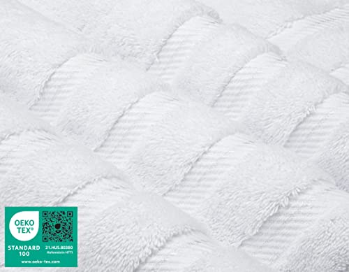 Close-up view of Turkish cotton towel texture