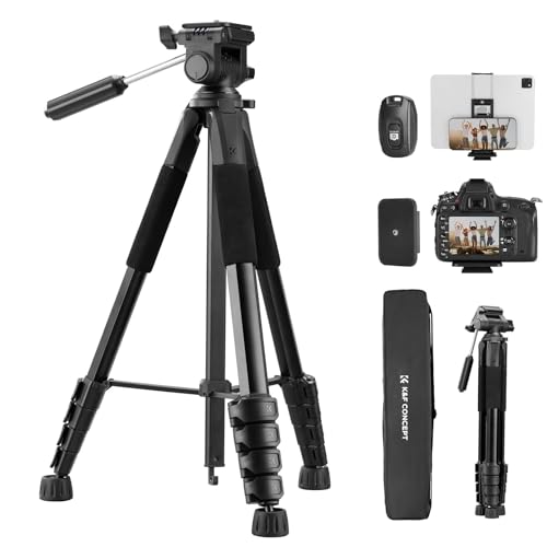 K&F CONCEPT 75 inch aluminum tripod black