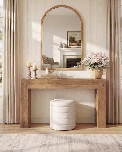 Console table styled in a modern entryway