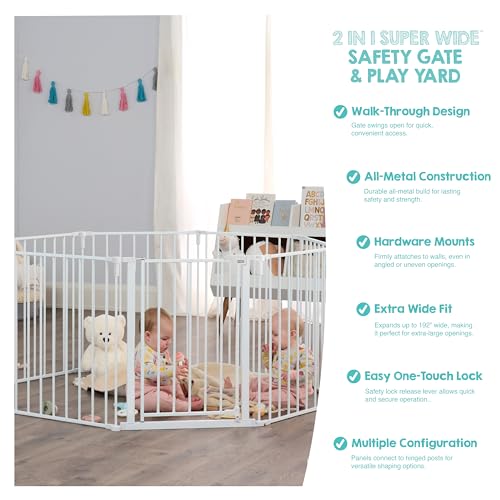 Regalo play yard panels white finish