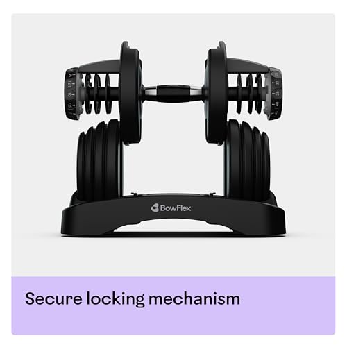 Bowflex 552 dumbbells in a home gym setup