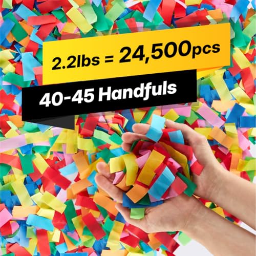 Multicolor biodegradable confetti in 2.2lb bag