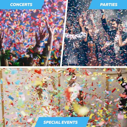 Fire-resistant multicolor paper confetti