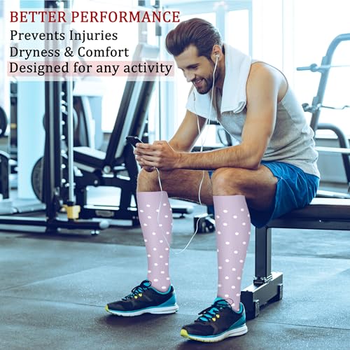 Side profile of CHARMKING graduated compression socks