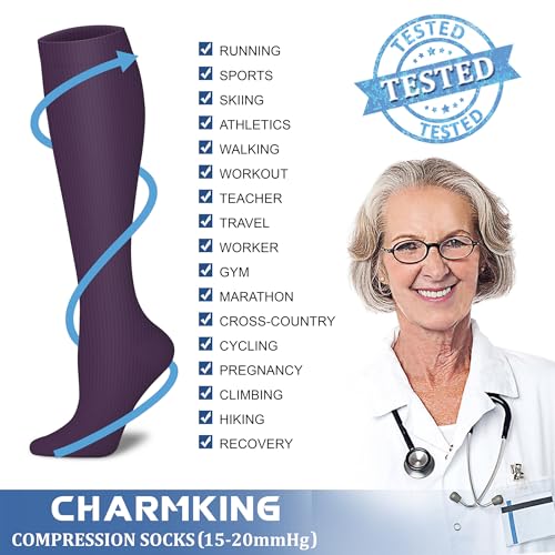 Detailed view of the 15-20 mmHg compression sock construction
