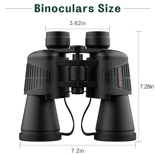 Compact travel binoculars 20x52 size