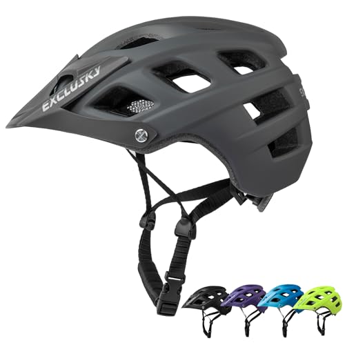 Exclusky adult bike helmet side view