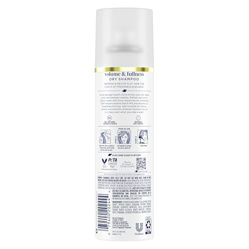 Front view of Dove Dry Shampoo canister