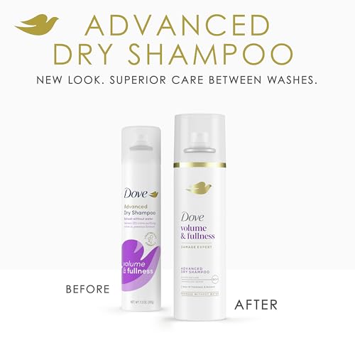Back label of Dove Dry Shampoo spray