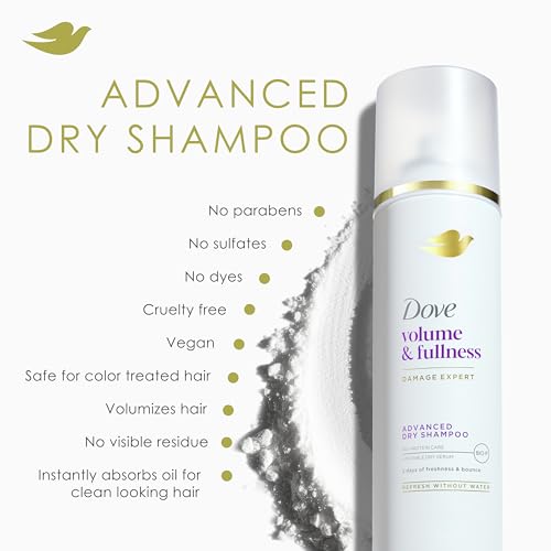 Application demonstration of Dove dry shampoo