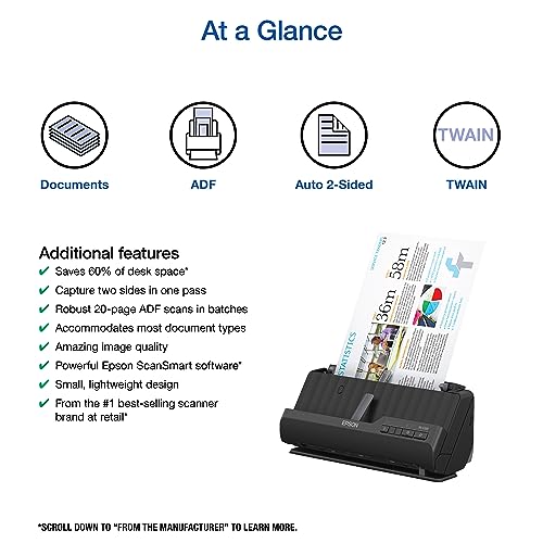 Epson Workforce ES-C220 side profile