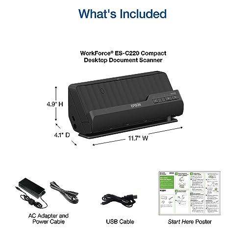 Epson Workforce ES-C220 control buttons