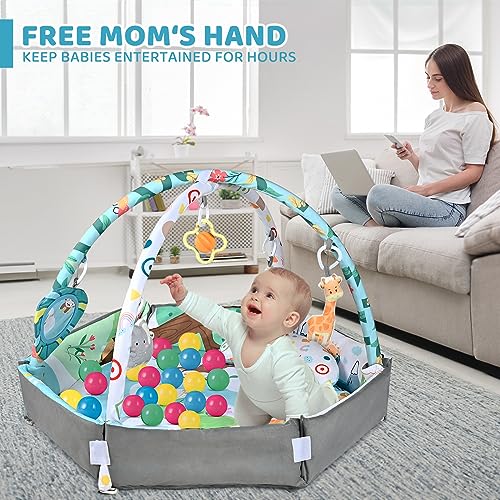 Foldable baby activity center for travel