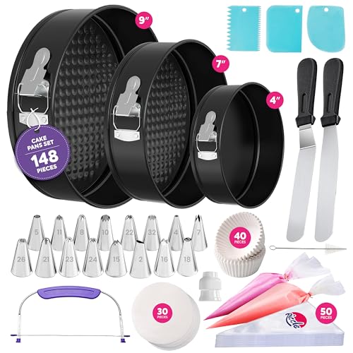 Riccle 148PCs Cake Pan Set overview