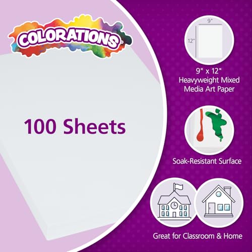 Colorations art paper used for watercolor painting