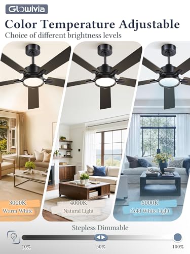 Glowivia Fan Stepless Dimmable LED Light