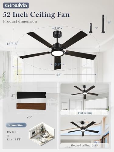 Glowivia Fan Damp-Rated for Covered Outdoor Use