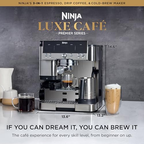 Ninja 3-in-1 coffee maker control panel display