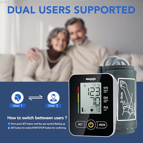 Display screen of the maguja blood pressure monitor