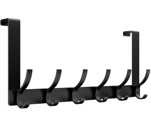 Optish 12-hook door rack black