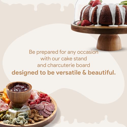 Cake stand centerpiece on table
