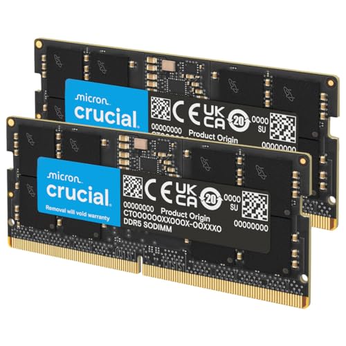 Crucial 32GB DDR5 5600MHz RAM kit top view