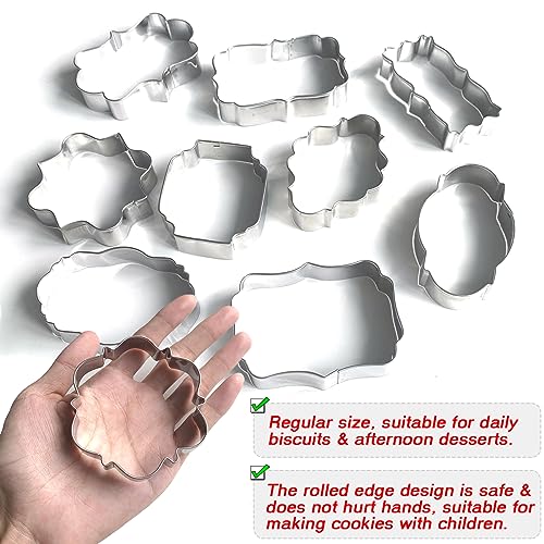Food-grade metal plaque cutters for fondant and dough