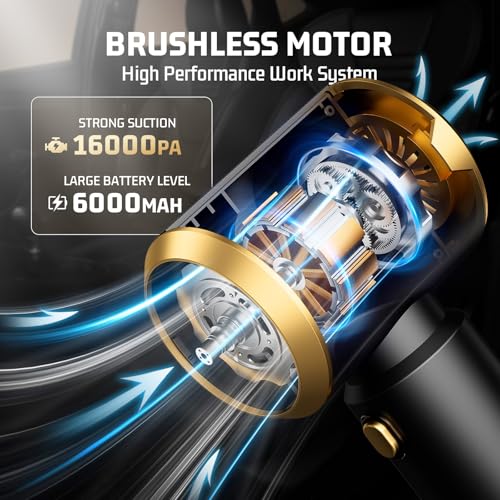 JIXINMIYUE car vacuum 16000Pa suction power
