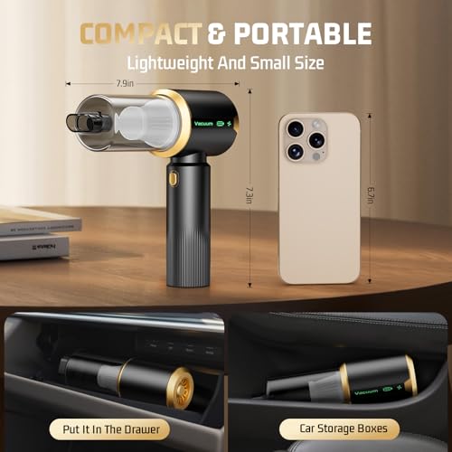 Compact cordless vacuum in storage case