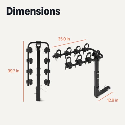 The 4-Bike Hitch Rack packed in its original packaging