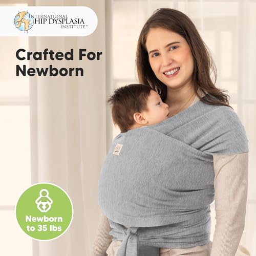 KeaBabies Baby Wrap Carrier worn by parent