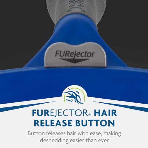 Side profile of FURminator blue deshedding tool