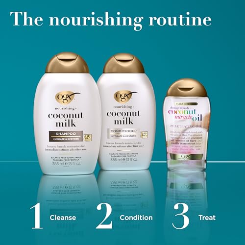 Close up of OGX hair conditioner bottle top