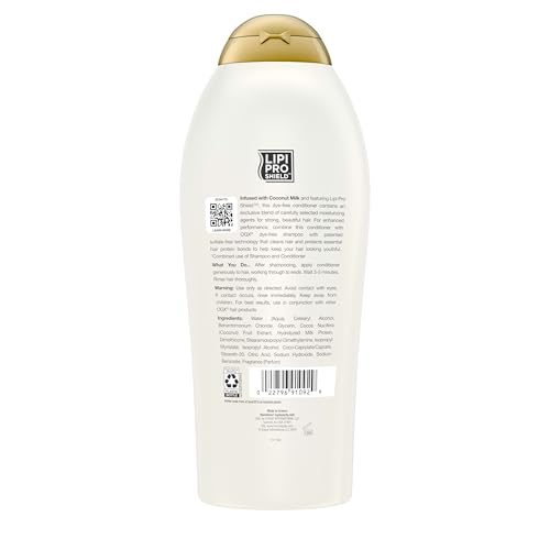 Side profile of OGX hydrating hair conditioner